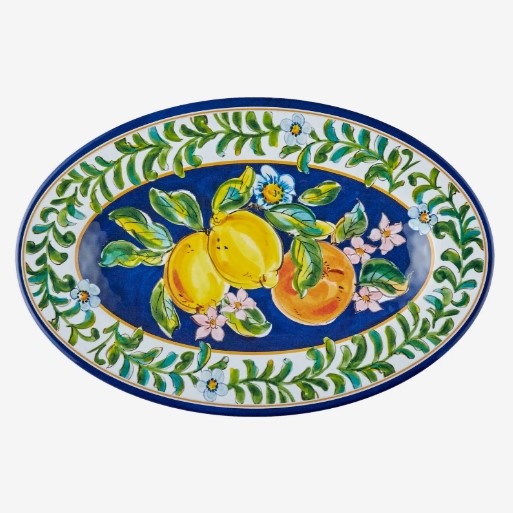 Chiara Alessi Capri Mavi Melamin Servis Tabağı 30 Cm