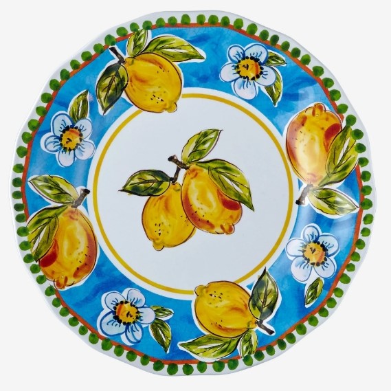 Chiara Alessi Capri Mavi Melamin Yemek Tabağı 28 Cm