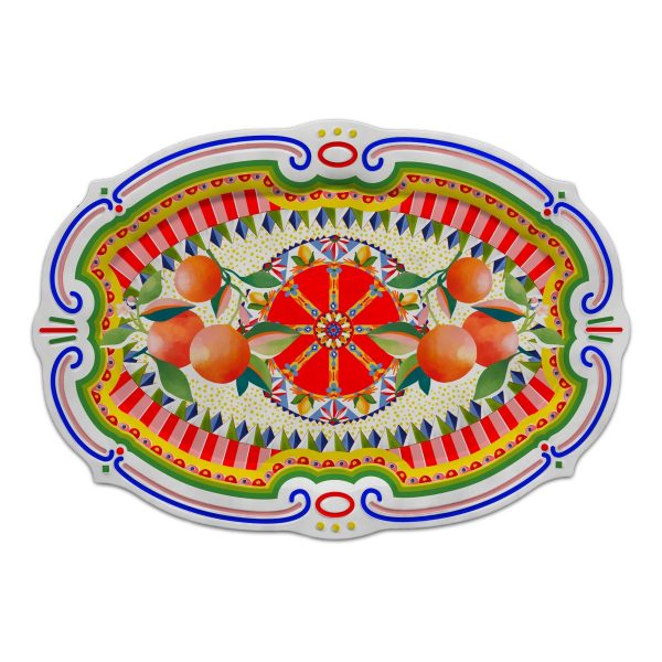 Dolce Vita Melamin Oval Servis Tabağı 35 Cm