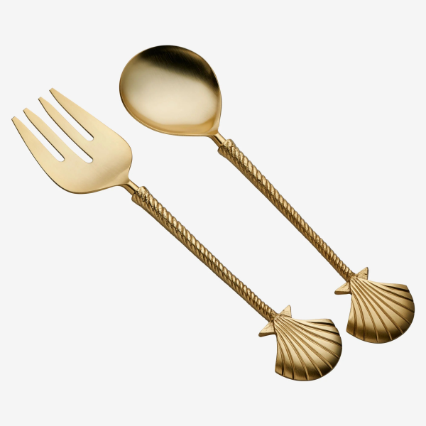 Chiara Alessi Altın 2'li Salata Servis Seti