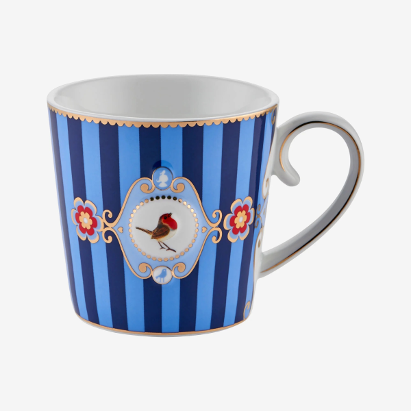 Love Birds Mavi Porselen Kupa 250 Ml