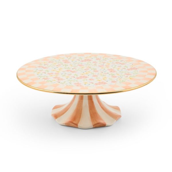 Posie Patch Large Ceramic Pedestal Platter