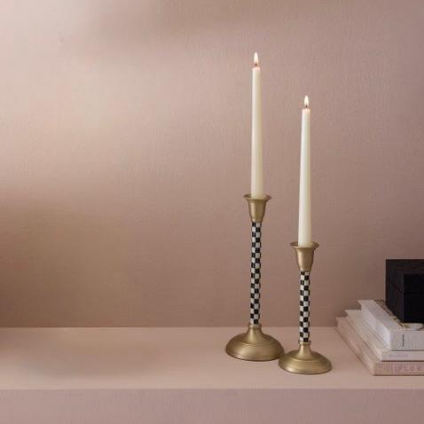Courtly Check Candlesticks Set of 2